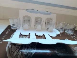 6 Vasos de chupito de cristal