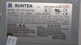 Alimentatore PC Suntek PW-250ATXE