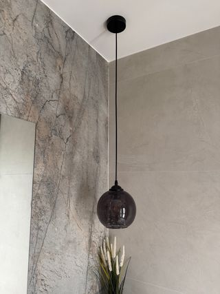 Lámpara colgante negra cristal