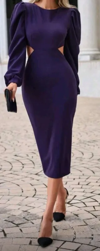 Vestido morado fiesta elegante