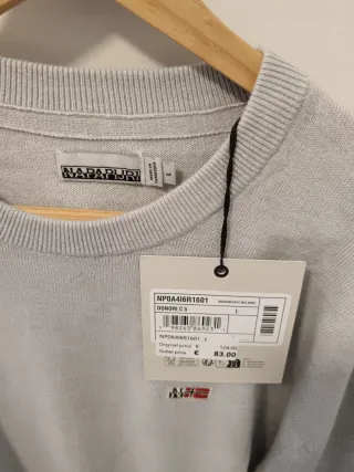 Jersey Napapijri Gris Talla M Nuevo