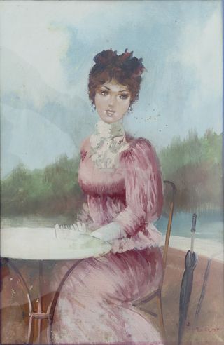 M.T. Vittoriano: Damina Olio su tela 20x30