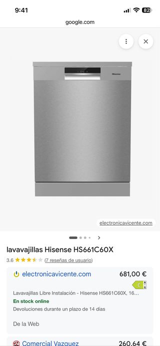 Lavavajillas Hisense Acero Inoxidable