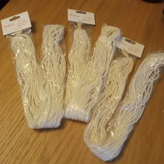Gran lote Perlas Abalorios Blanco