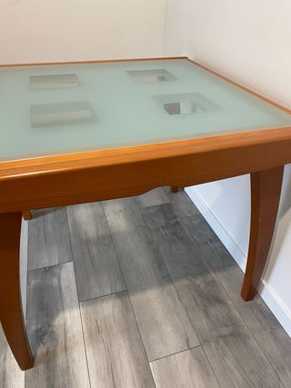 Set tavolo da pranzo estensibile in legno massello e 4 sedie