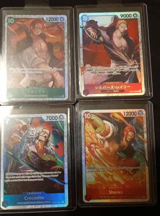 Carte One Piece Shanks, Crocodile, Rayleigh