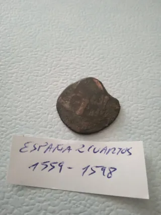 Moneda España 2 Cuartos 1559-1598