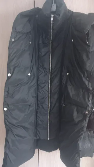 Plumífero Zara Negro Mujer.