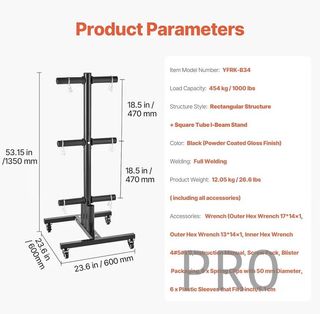 Supporto verticale per dischi da pesi