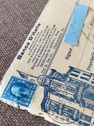 Corrispondenza vintage USA / Italia 1914