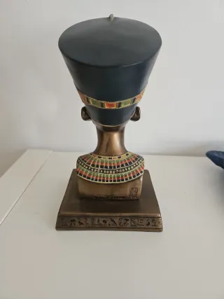 Figura Egipcia Nefertiti Metal