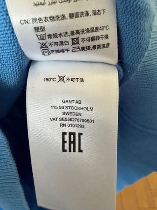 Jersey Gant Azul Talla M