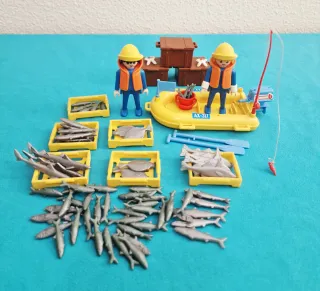 Playmobil Marineros y Barco con Peces