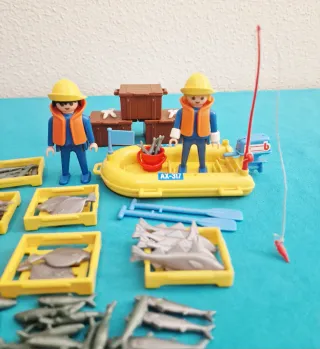 Playmobil Marineros y Barco con Peces