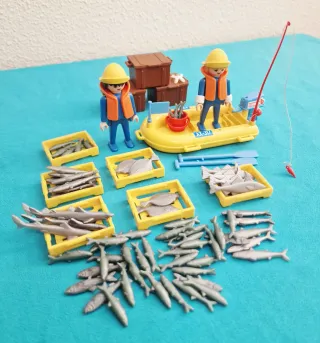 Playmobil Marineros y Barco con Peces