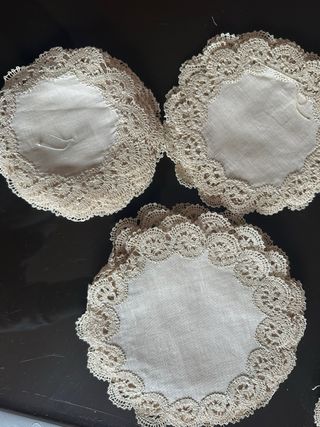 Sottobicchieri tombolo fatti a mano