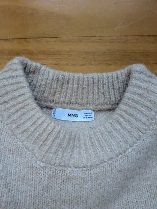 Jersey lana Mango beige