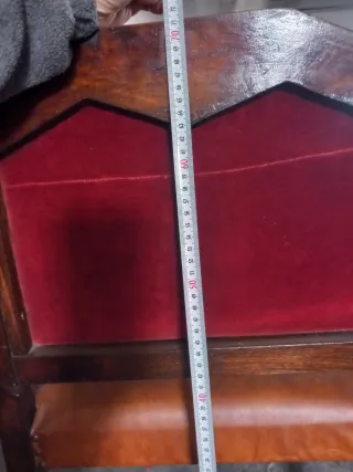 Poltrona vintage in pelle e legno