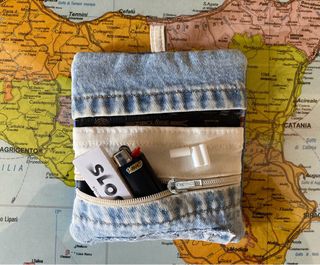 Portatabacco in denim
