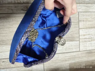 Zapatos y bolso azul