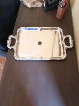 Vassoio Alessi in metallo argentato