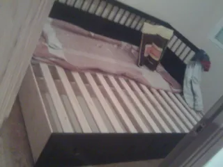 Divano letto Ikea in legno nero