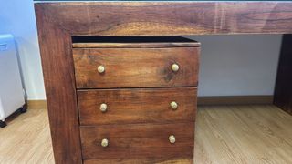 Mesa Escritorio madera con cristal;cajonera