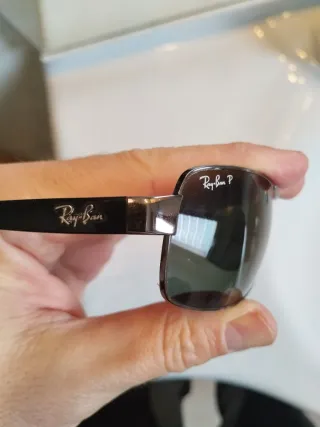 Ray-Ban RB3379 Occhiali da Sole Argento/Verde