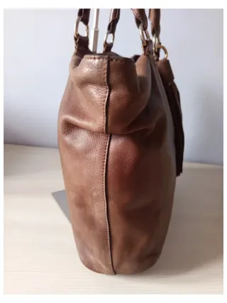 Borsa Artigianale Vera Pelle Marrone