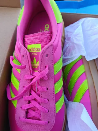 Adidas Gazelle Bold Rosa Fucsia/Verde Lima Talla 4