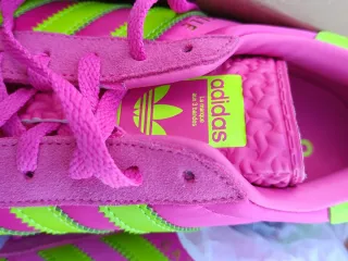Adidas Gazelle Bold Rosa Fucsia/Verde Lima Talla 4