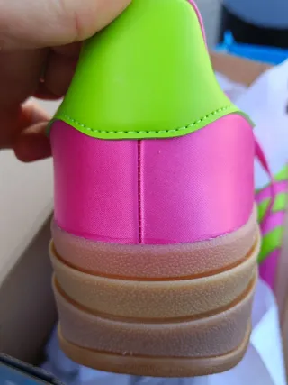 Adidas Gazelle Bold Rosa Fucsia/Verde Lima Talla 4