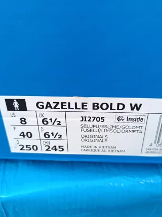 Adidas Gazelle Bold Rosa Fucsia/Verde Lima Talla 4