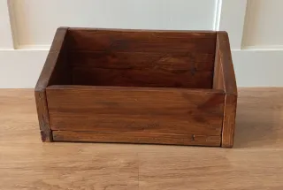 Caja Organizador Vinilos discos Madera Maciza.