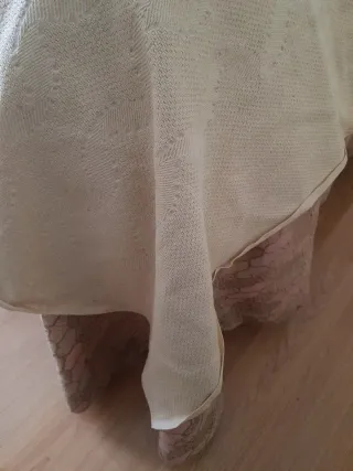 Colcha VINTAGE beige tela de algodón.