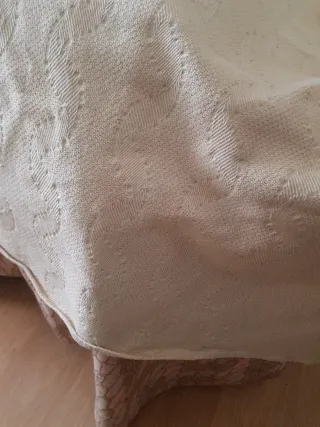 Colcha VINTAGE beige tela de algodón.