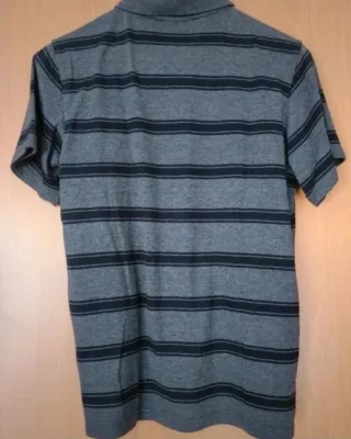 Polo rayas gris y negro niño 11-12 años