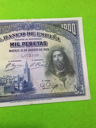 Billete 1000 Pesetas Banco de España 1928 usado