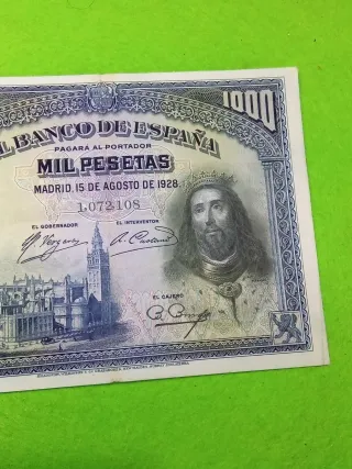 Billete 1000 Pesetas Banco de España 1928 usado