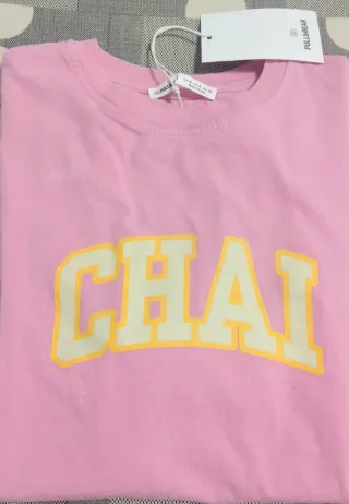 Camiseta rosa CHAI Pull&Bear Talla S