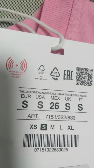 Camiseta rosa CHAI Pull&Bear Talla S