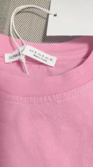 Camiseta rosa CHAI Pull&Bear Talla S