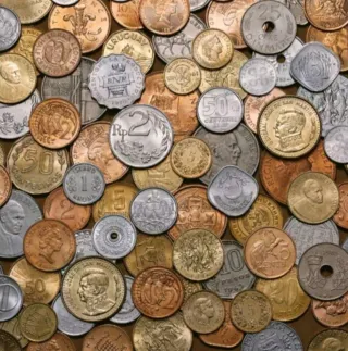 Grande lotto di 3 kg monete mondiali TUTTE diverse