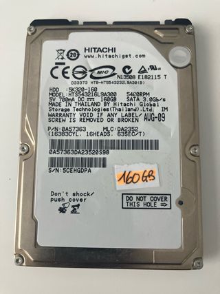 2 Discos Duros 160GB Hitachi Toshiba