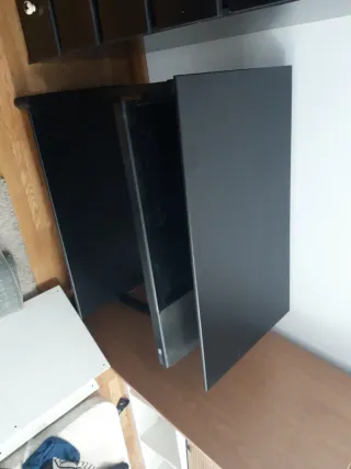 Escritorio/Mesa Ordenador Negro y Marrón