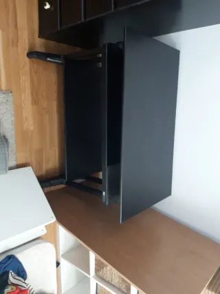 Escritorio/Mesa Ordenador Negro y Marrón