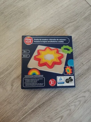 Puzzle madera Estrella de colores