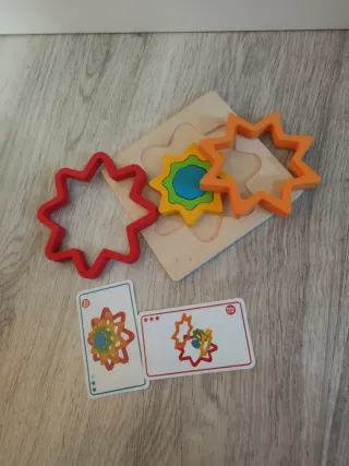 Puzzle madera Estrella de colores