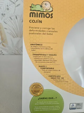 Cojín Mimos Plagiocefalia Talla S + 2 Fundas