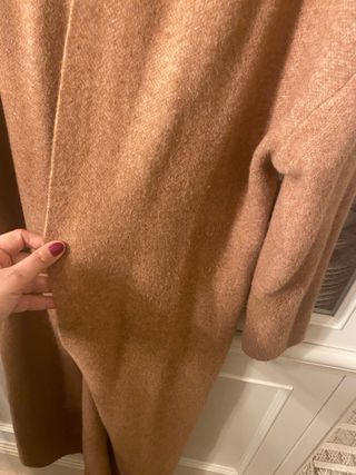 Chaqueta punto larga Zara rosa empolvado Talla S